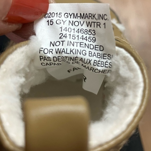 GYMBOREE Baby Infant Soft Ankle Bootie Shoes Faux Fur Lined Unisex SZ 01 NEW - Picture 8 of 8